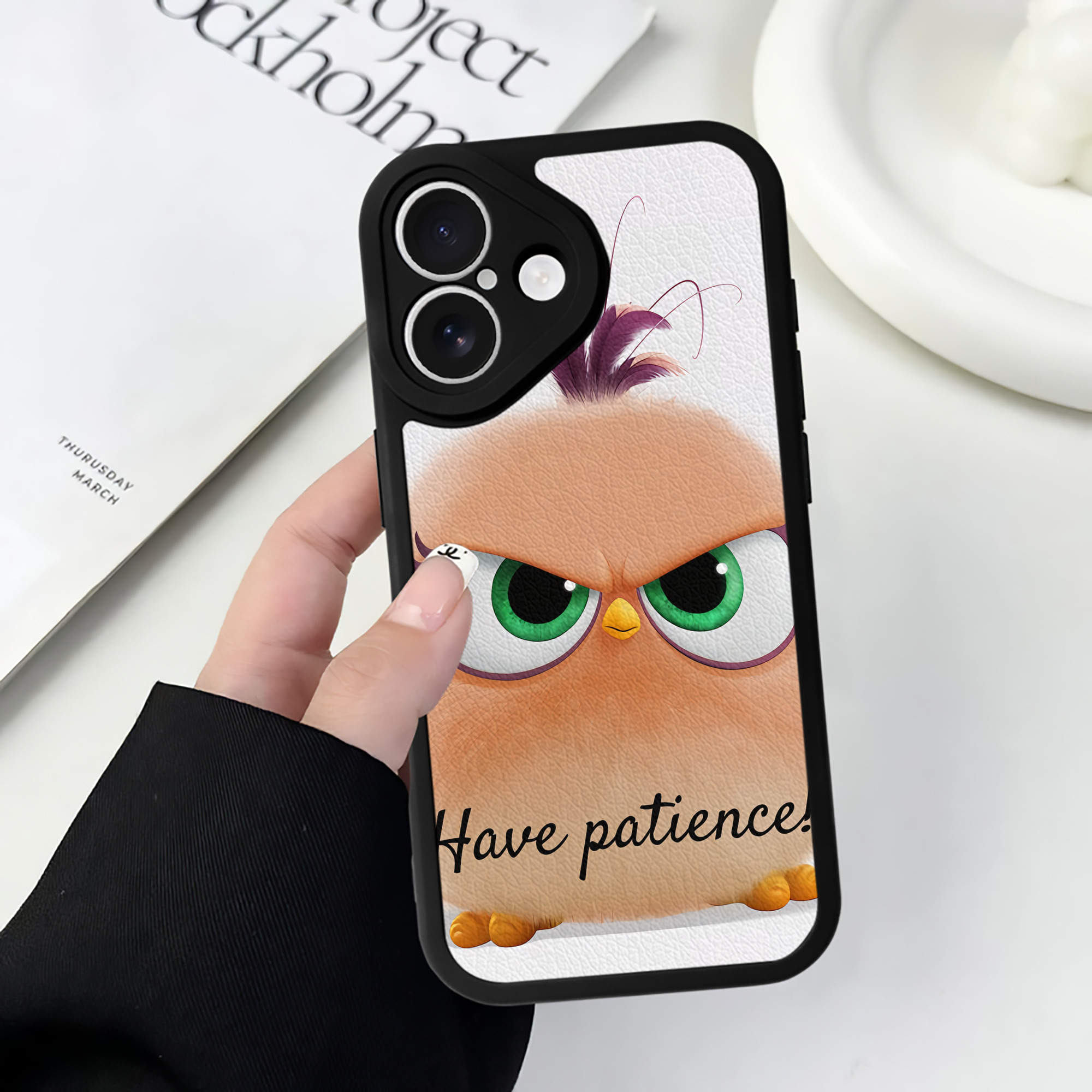 （画像用） Angry Birds アングリーバード 【iPhone 16シリーズ対応】シリコンスマホケース（レザー調） 材質：シリコン